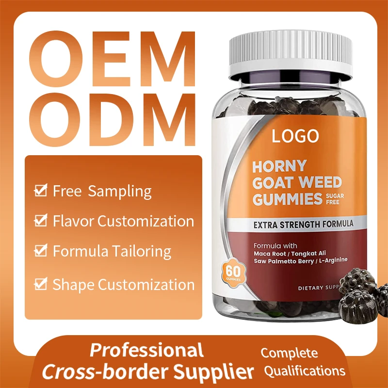 Natural Horny Goat Weed Gummies Promote Blood Flow Anti-Fatigue Performance & Energy Boost Horny Goat Weed Gummies