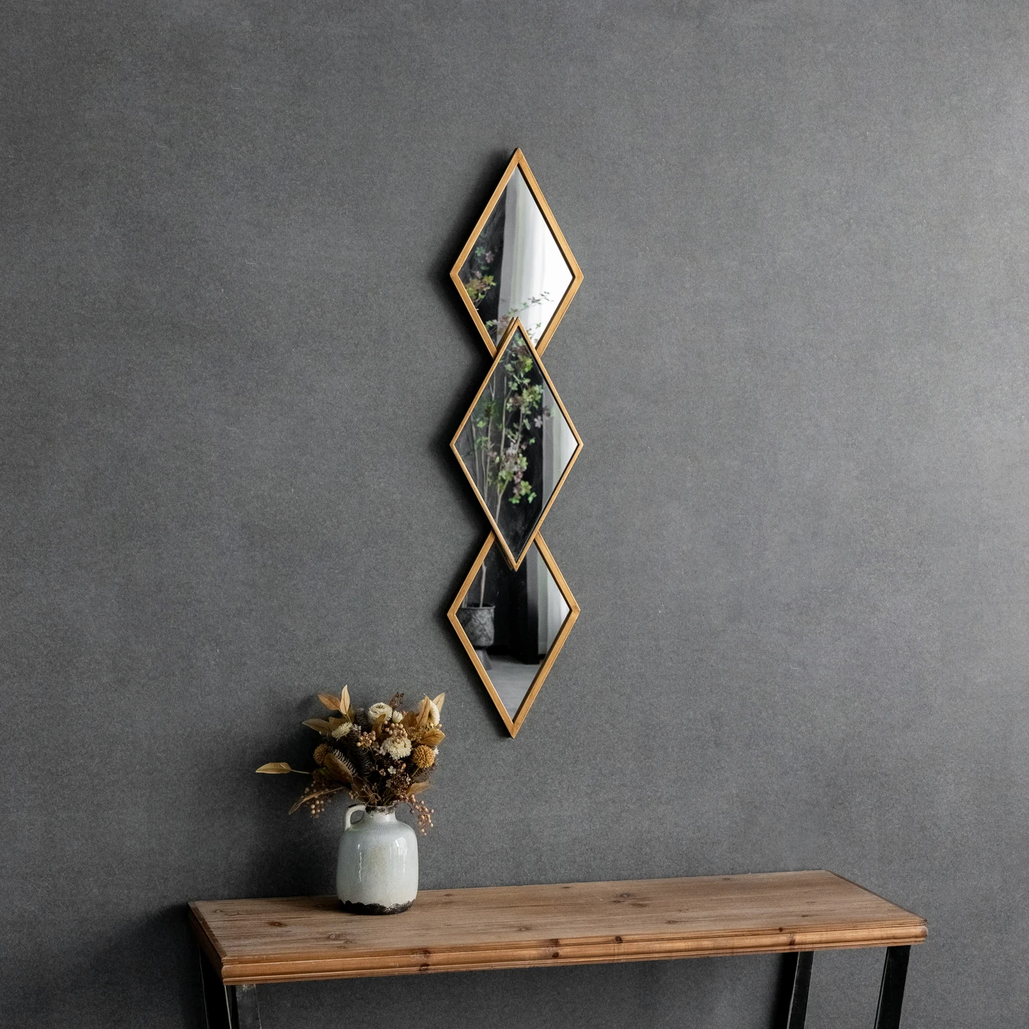 YUNFEI Metal bathroom wall mirror teardrop mirror wall decor