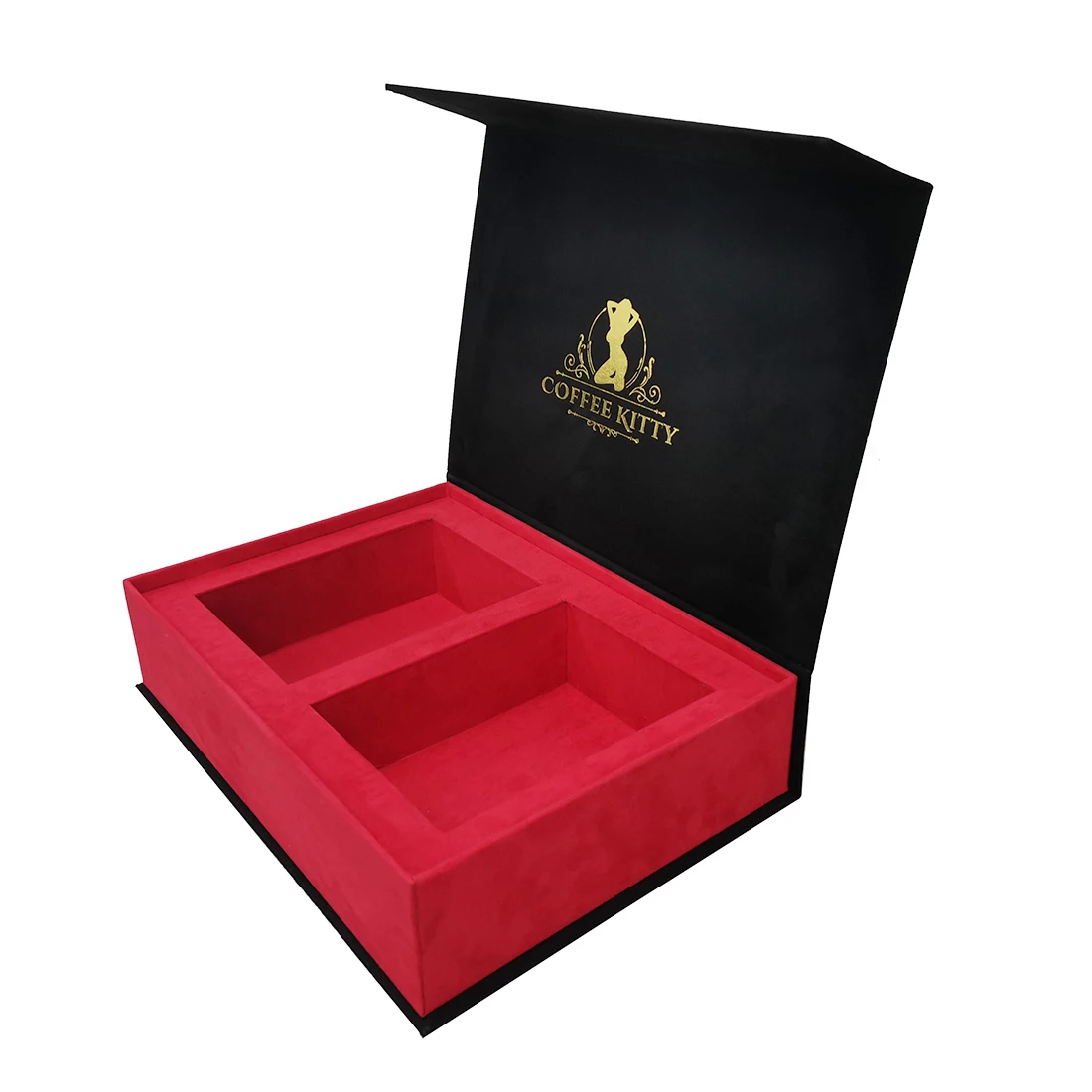 Custom logo paper black perfume box packaging empty perfume boxes gift boxes with magnetic lid