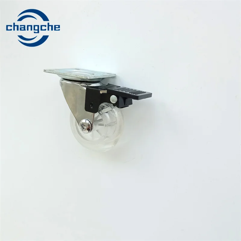 White  Caster Wheels Fixed Caster 3 Inch Caster Wheel PVC PU Material Wheel