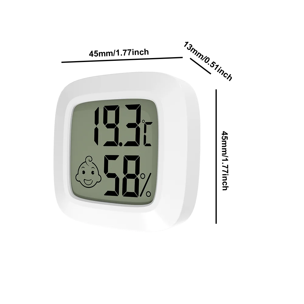 AMAZON Mini household and Indoor Temperature Humidity-  Fahrenheit units  for baby room,office,restaurant, with magnet and tags