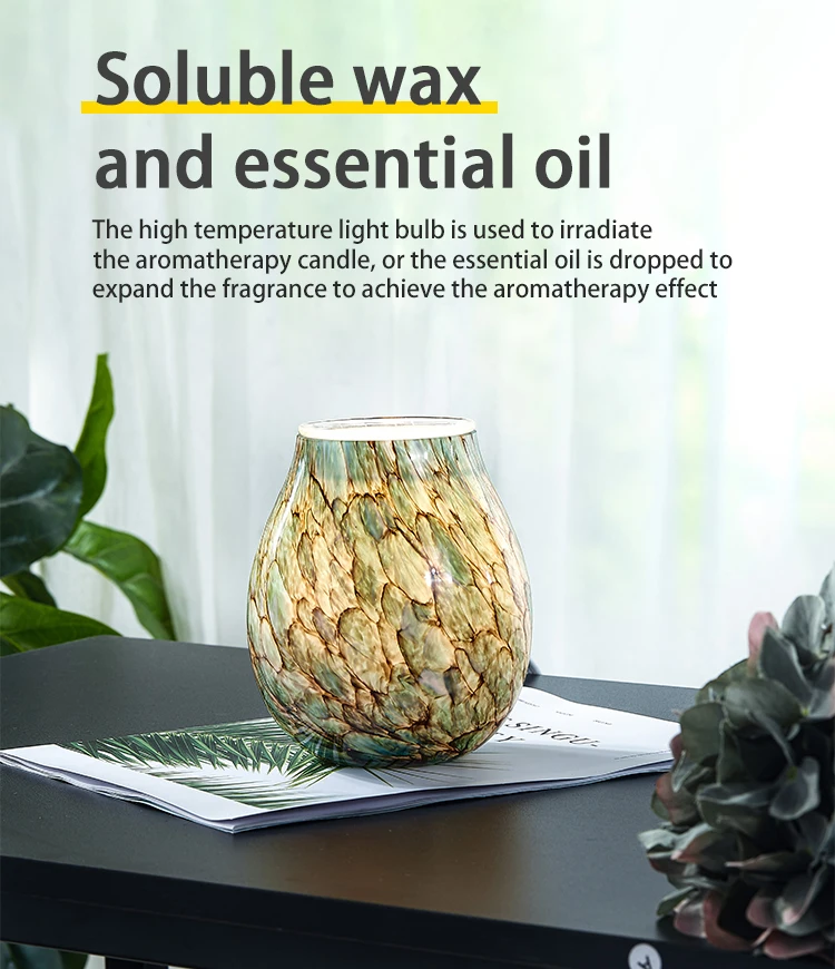 Unique Design Wax Melt And Warmer Handicraft Modern Fragrance Lamps Wholesale Electric Glass Oil Burner for Aroma Wax
