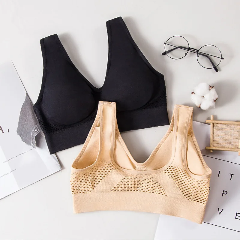 Genie bra breathable hole running yoga sports bra beauty back sports underwear bra