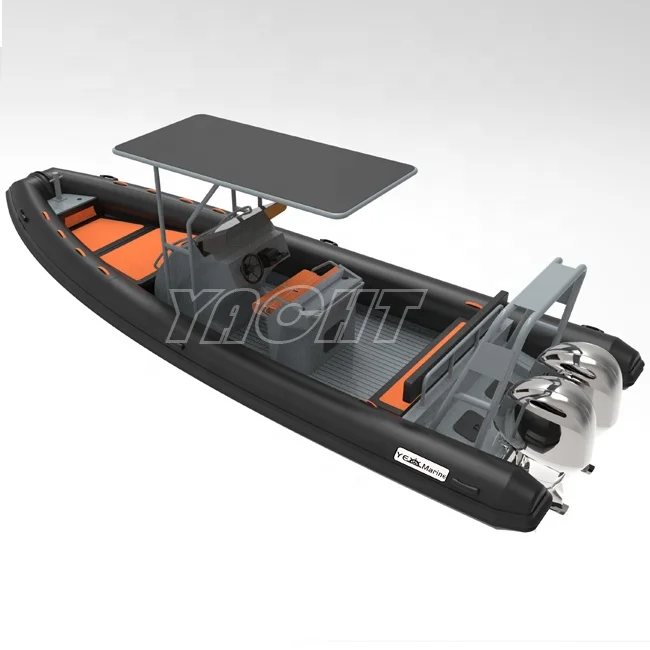  25-футовые алюминиевые лодки RIB 760 Marine Rubber Deep V PVC/Hypalon надувные для