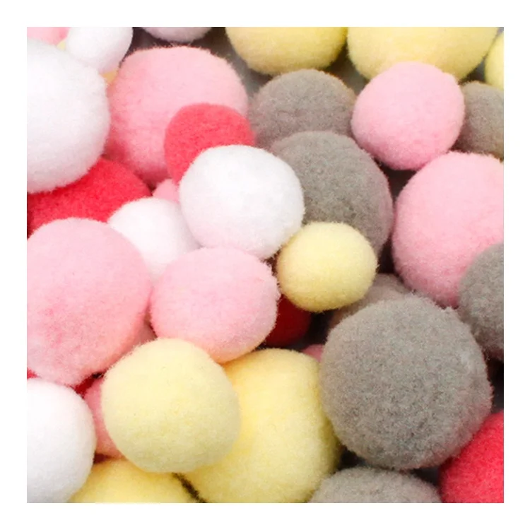 Fur Hairy Fluffy Soft Pom Poms Pompoms Ball Handmade Kids Toys Decoration Decor DIY Sewing Craft Supplies