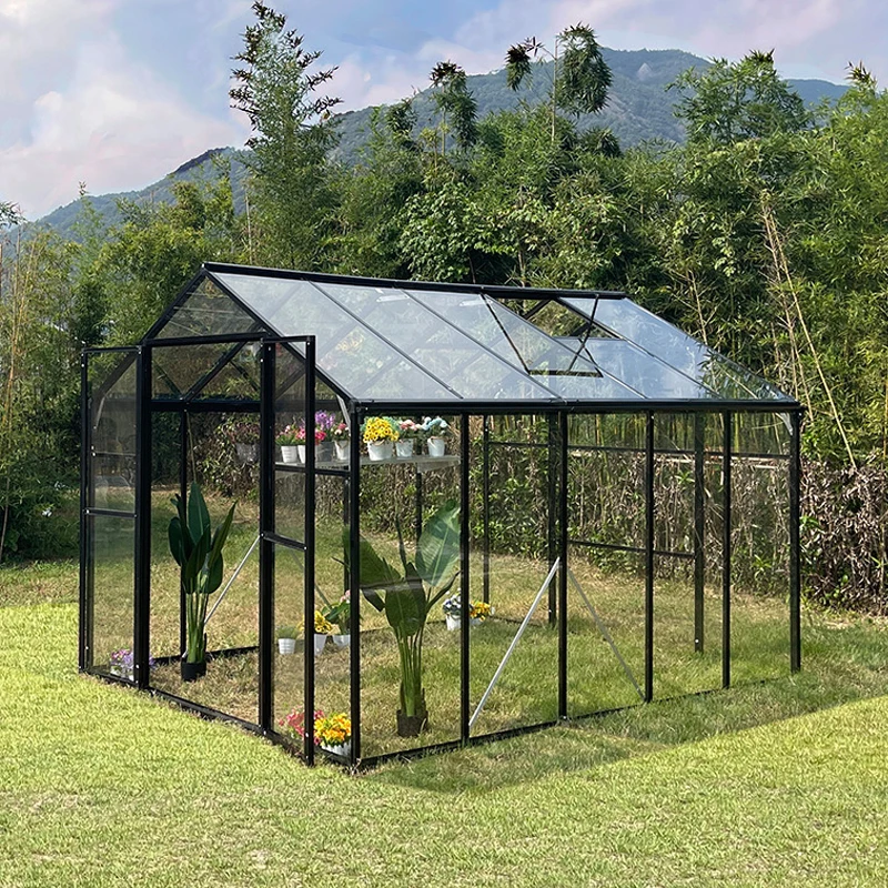 OEM ODM Manufacturer Aluminum Frame Garden Greenhouse Transparent Glass Greenhouses for Outdoors