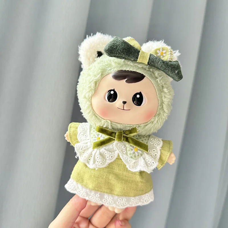 Only clothing Wholesale Bao ao Hug Series Plush Blind Box Hug Doll Clothes Light Green Spring Cake Set