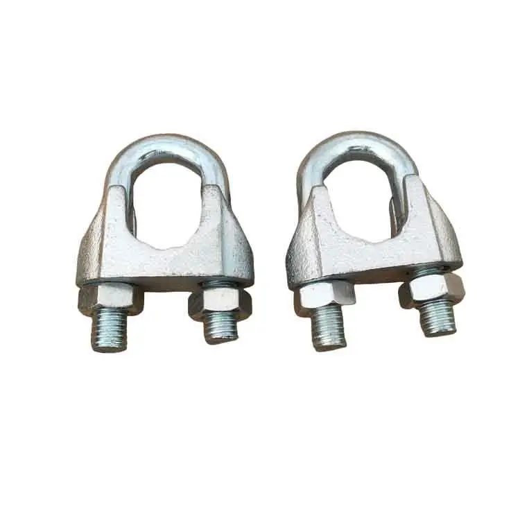 Factory Sale DIN 741 12mm Wire Rope Clip Casting Malleable Galvanized Cable Clamp