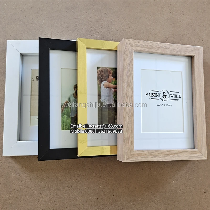 Wholesale 4x6 5x7 6x8 8x10 Black MDF Photo Frame Wooden Picture Frame A4 A3 A2 A1