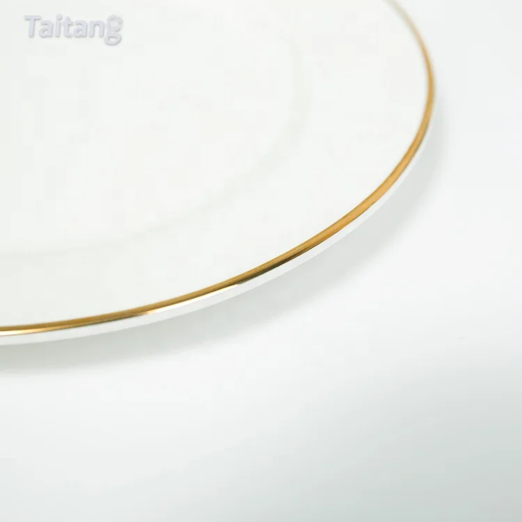 Customize Logo Wholesale Restaurant Ceramic Porcelain Plates 9 Inch Hotel Dinner Plate Size