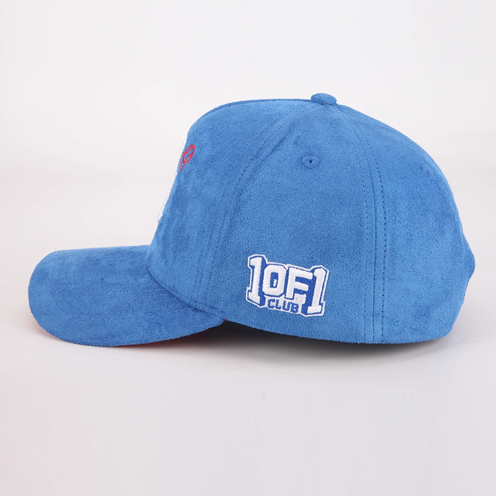 OEM Custom 5 panel curved brim structured baseball cap with embroidery Logo For Man