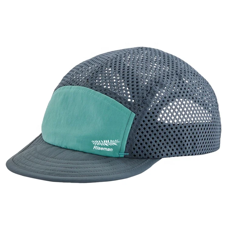 Custom 5 Panel Quick Dry Hiking Trail Cycling Duckbill Running Hats Soft Foldable Brim Camper Cap Ultralight Sports Mesh Caps