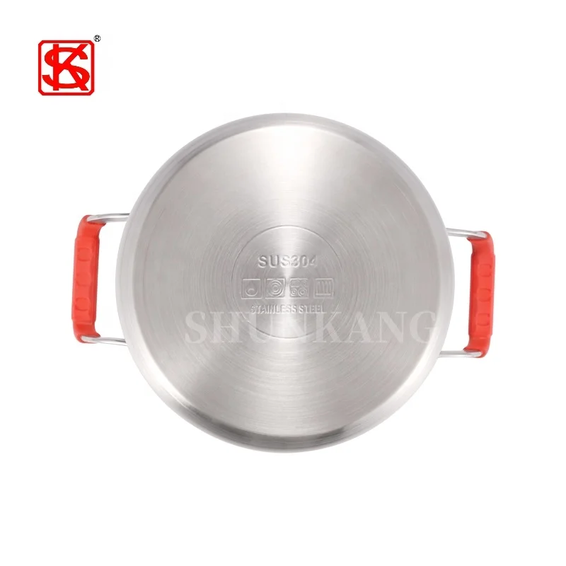 2 Layers Stock pot with steamer 304 Stainless Steel Steam Pot With Silicone Handle