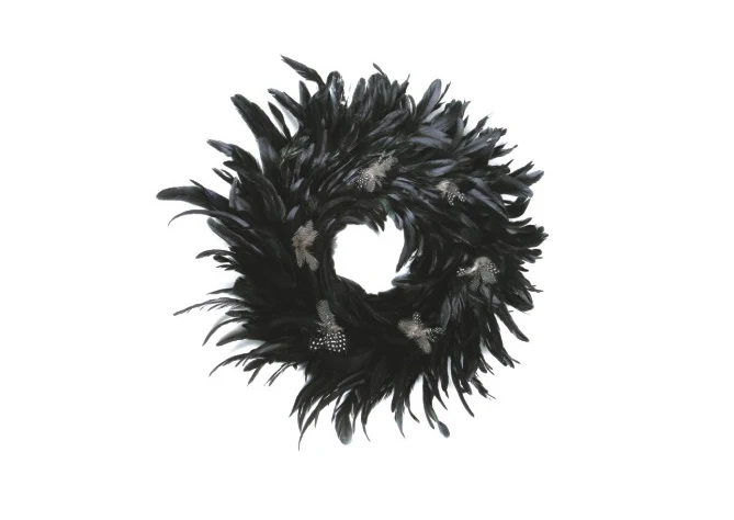 FH429 Decorative Ringneck Pheasant Circular Feather Wreath