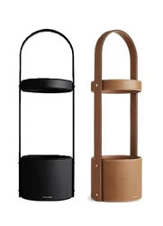 Wholesale high round creative  Umbrella Rack Holder Metal  leather Umbrella Stands Decorative  Unique