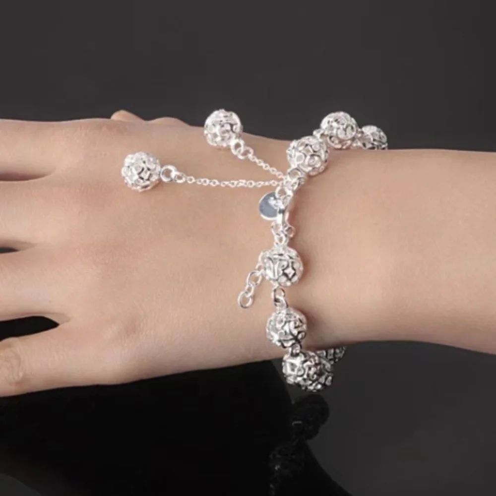 Wholesale Fashion Charm Beaded Hollow Out Ball Bracelet for Women Girls Jewelry Gift