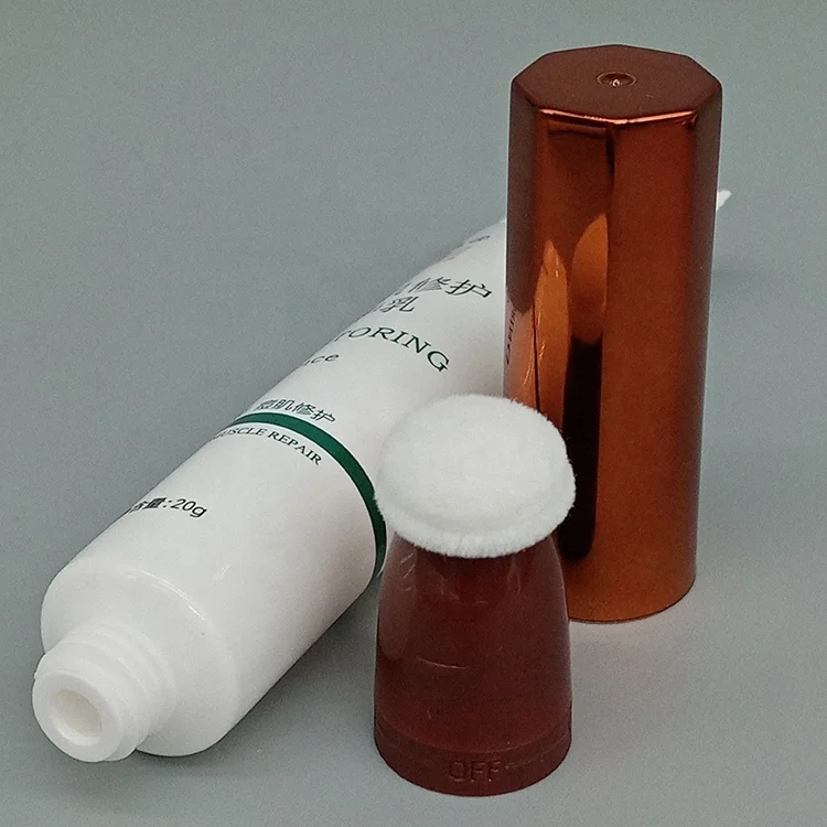 Wholesale 10ml 15ml 20ml plastic squeeze white PE tube empty soft Loose Powder make up tube