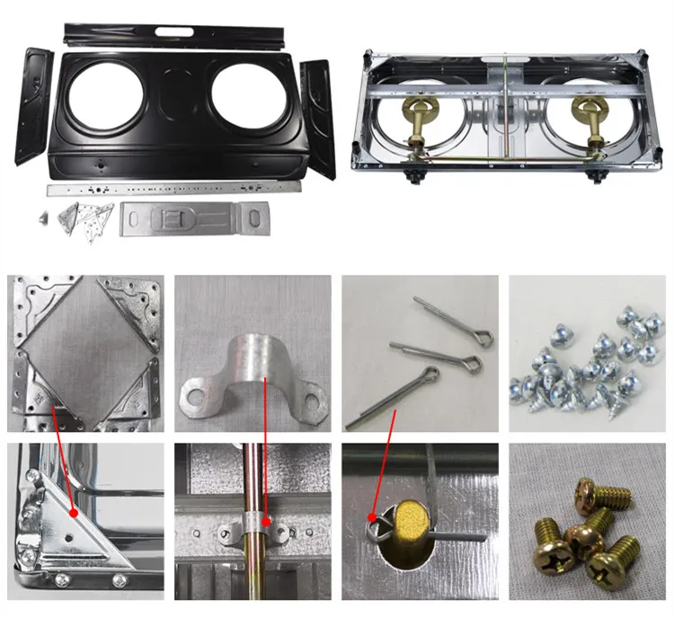 
China best commercial cheap price home kitchen new 2 burner household table gas stove stainless steel 