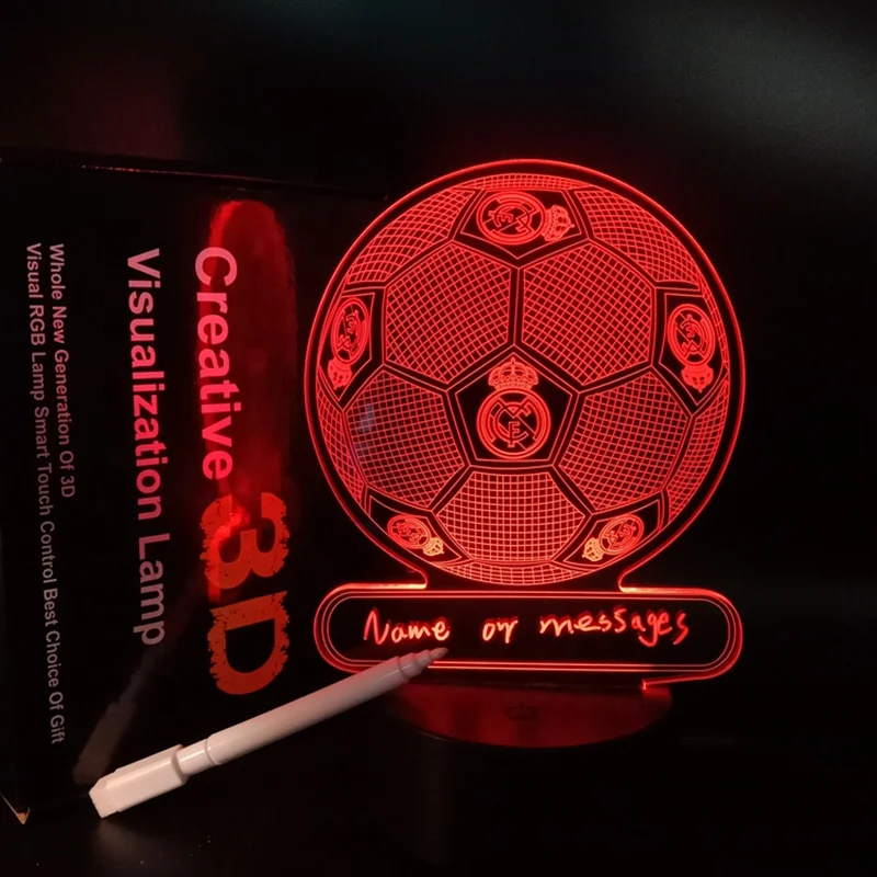 Accept Customize Designs 3D Night Lamps Erasable Message Board Night Light Blank Acrylic Plate Available Factory Directly