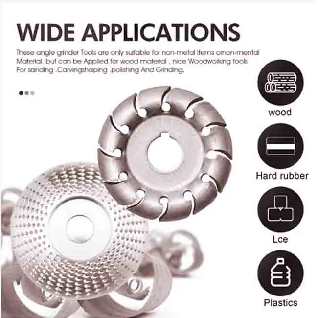 5 Pieces Wood Carving Disc Grinding Wheel Shaping Disc  4 1/2 Wood Carving Disc