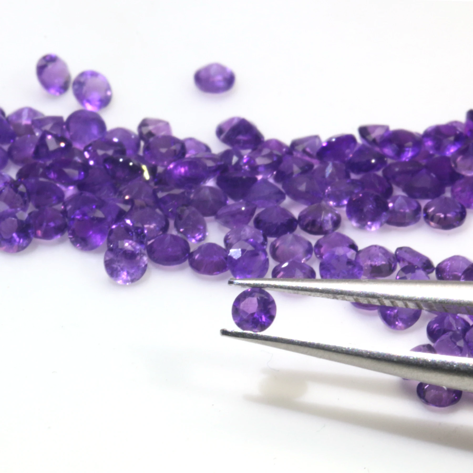 Natural Purple Amethyst crystal Round Shape Loose Gemstone Stones Amethyst for jewelry Making