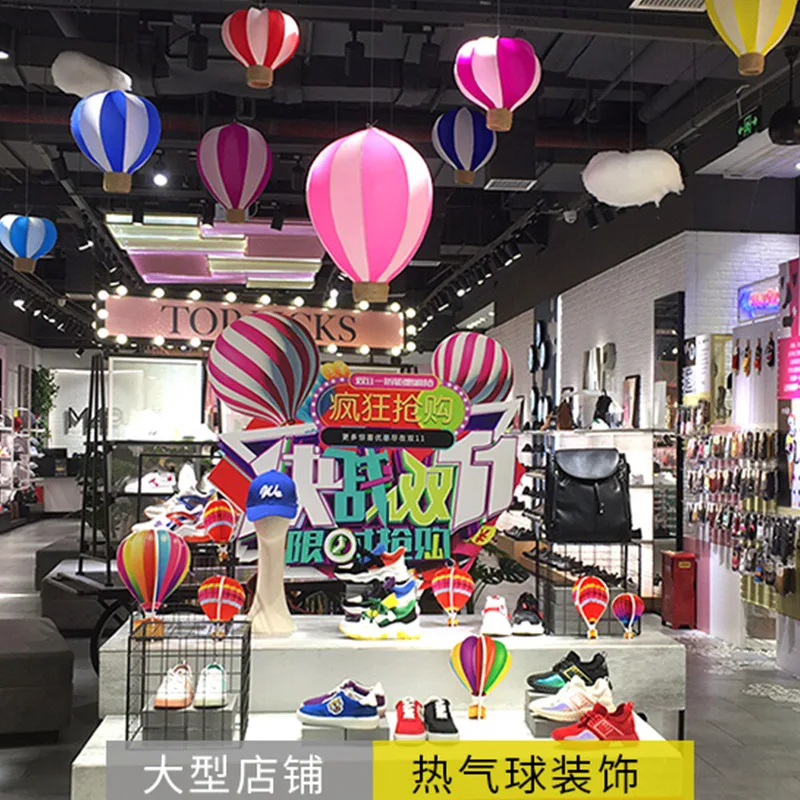 Summer scene layout activity decoration hot air balloon ornaments4SShop exhibition hall window
