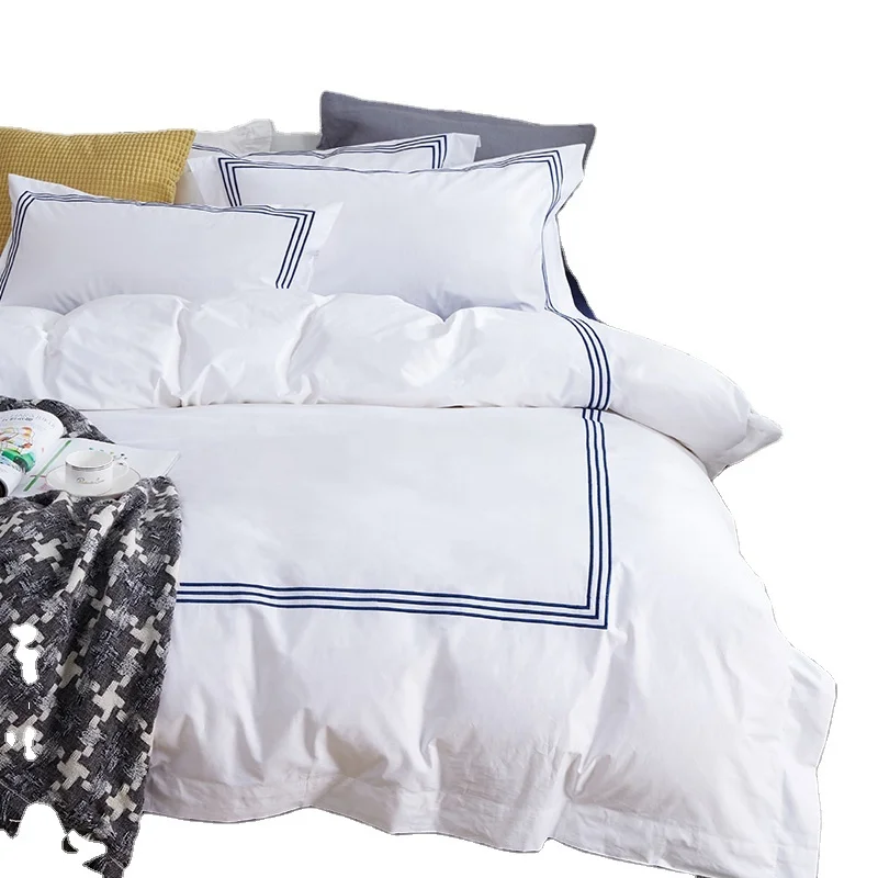 100% cotton bedding set  linens for Luxury Hotel