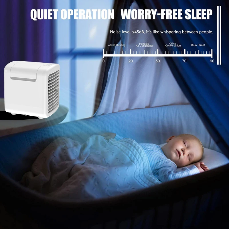 Personal family room desktop rapid cooling spray steam water cooling fan three-speed timing off air cooler suitable for outdoor