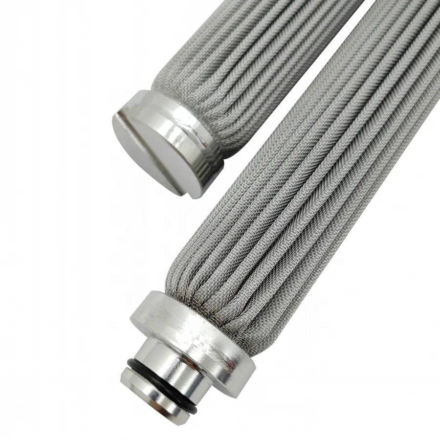 Customized high temperature washable ss 304 316L stainless steel pleated filter cartridge element for oil water filtering