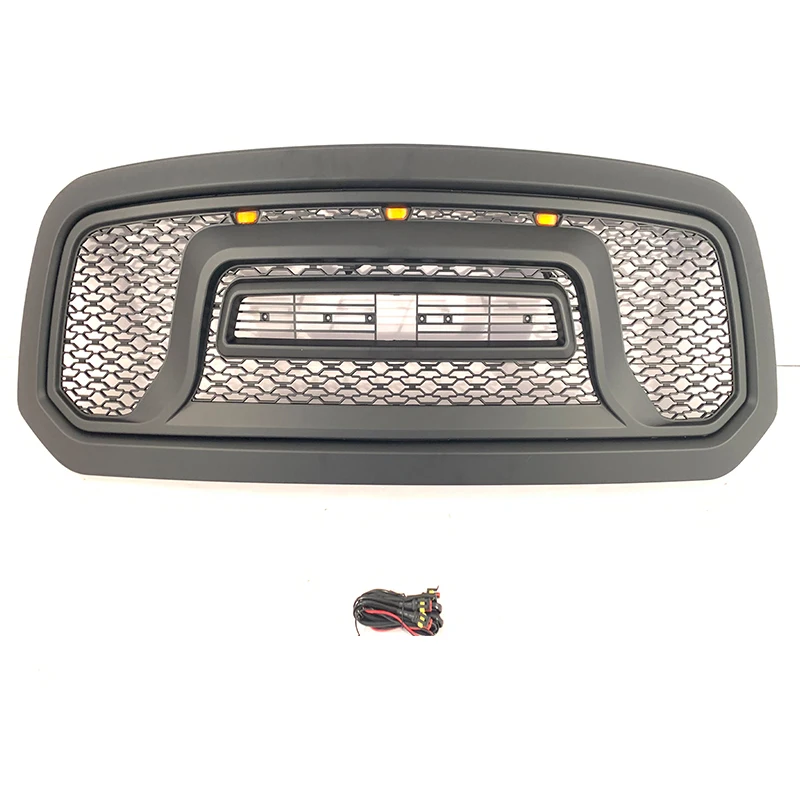 Mesh Grille Rebel Style Front Grill Hood LED 2013-2018 Fit For Dodge Ram 1500