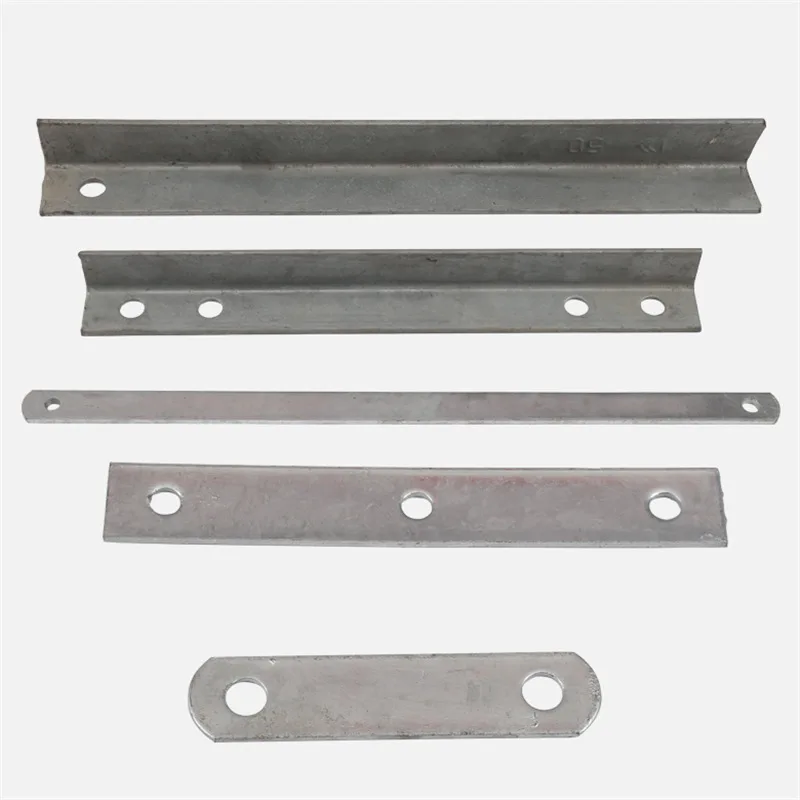 China Manufacture Power Line Accessories HDG Carbon Steel Flat Cross Arm Brackets