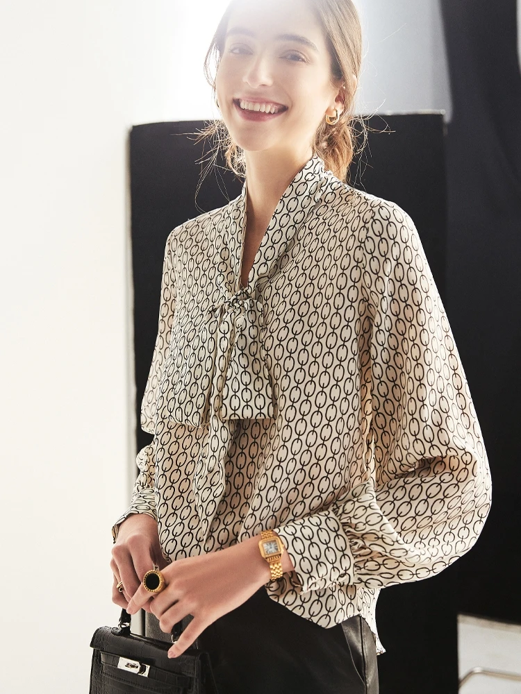 Slightly Relaxed Women Silk Crepe De chine Blouse Manufacture Women Wholesale Fashion Women Apparel