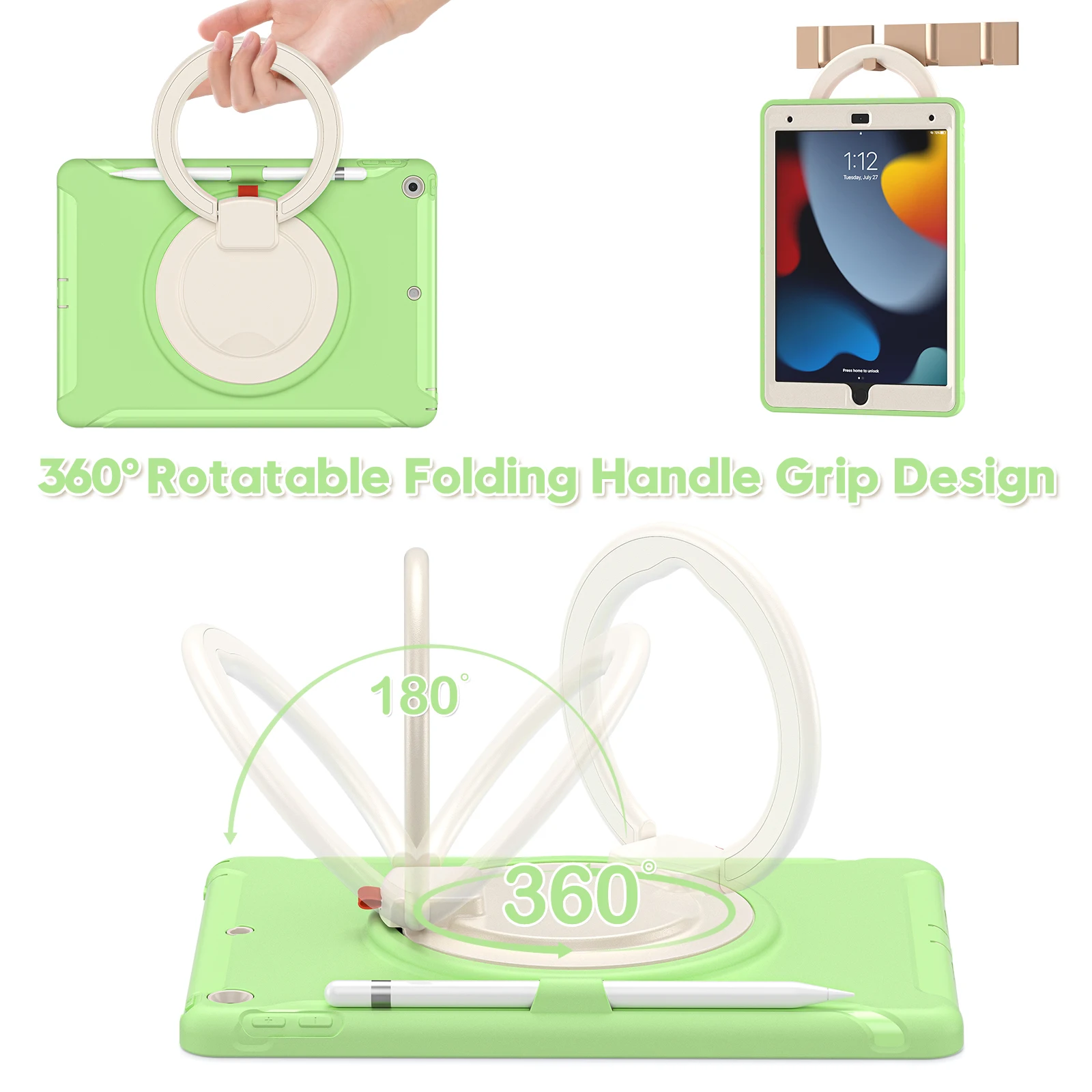 for  Ipad 10.2 Case 2021 Grade Heavy Duty Shockproof Cover Gen Tablet Case