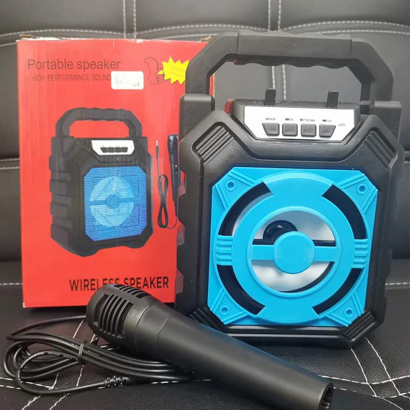 Outdoor Multimedia  Wireless Portable Speaker With Wired microphone  668H