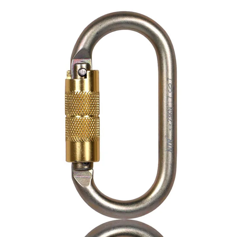 Hicen high quality D shaped aluminium swivel carabiner