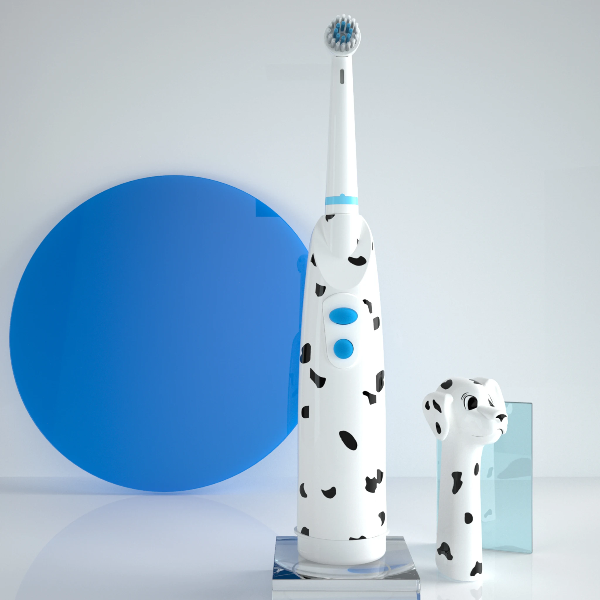 Factory Wholesale  OEM New Fashion Style Customized cartoon rotary electric toothbrush for kids replacement brush heads