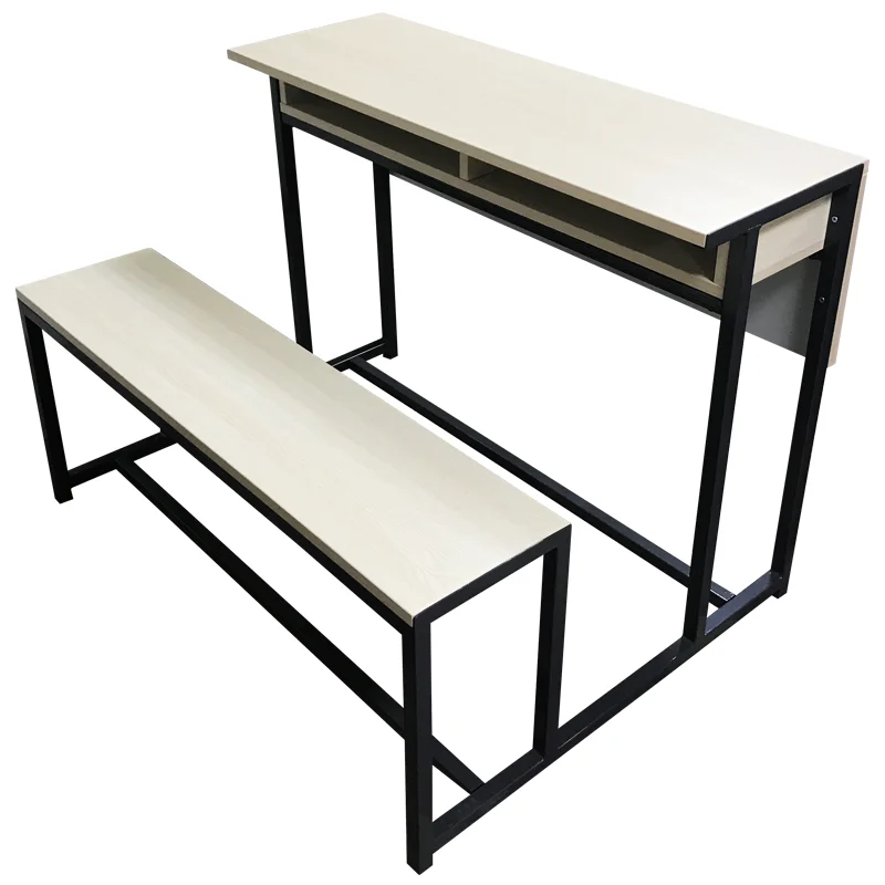 wooden school furniture study table and bench