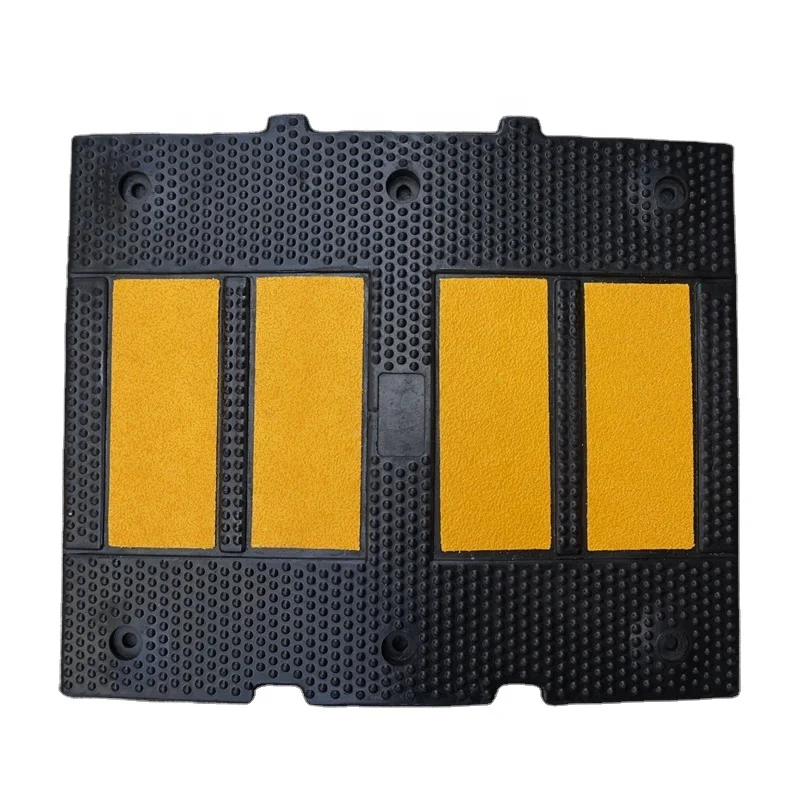500X600X50Mm New Arrive Roadway Safety Standard Rubber Driveway Speed Bump