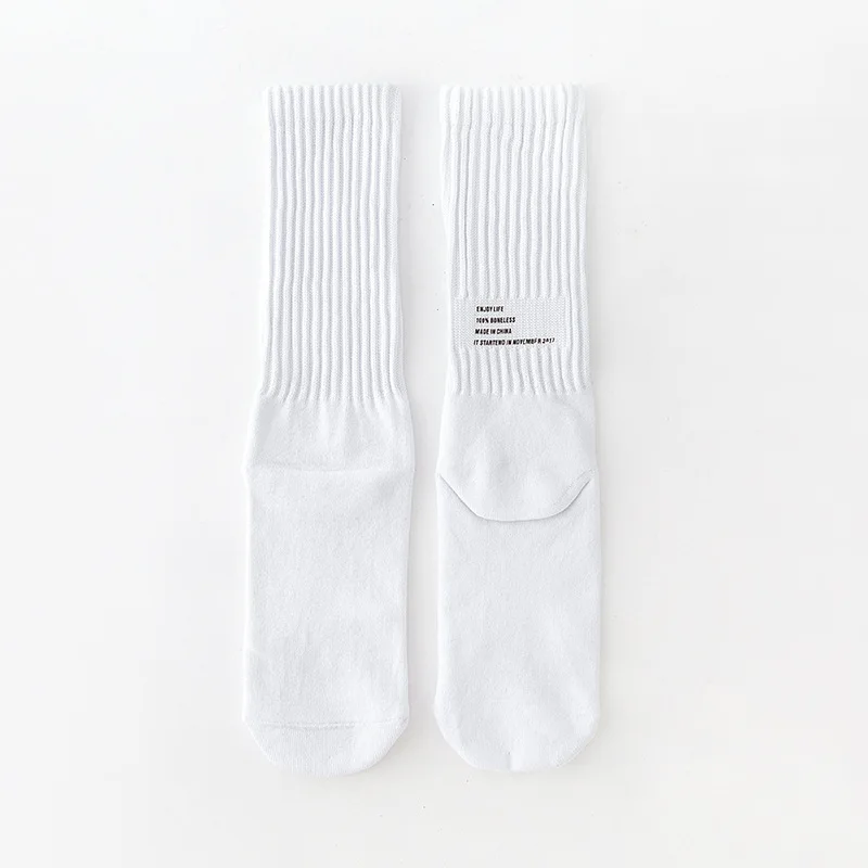 Soft Cotton Ribbed Crew Women Piling Slouch Socks Sport Custom Knitted Men Socks