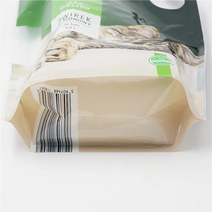 Reusable Heat Seal Plastic Stand Up Packaging China Manufacture Cat Litter Packaging Bag for cat litter