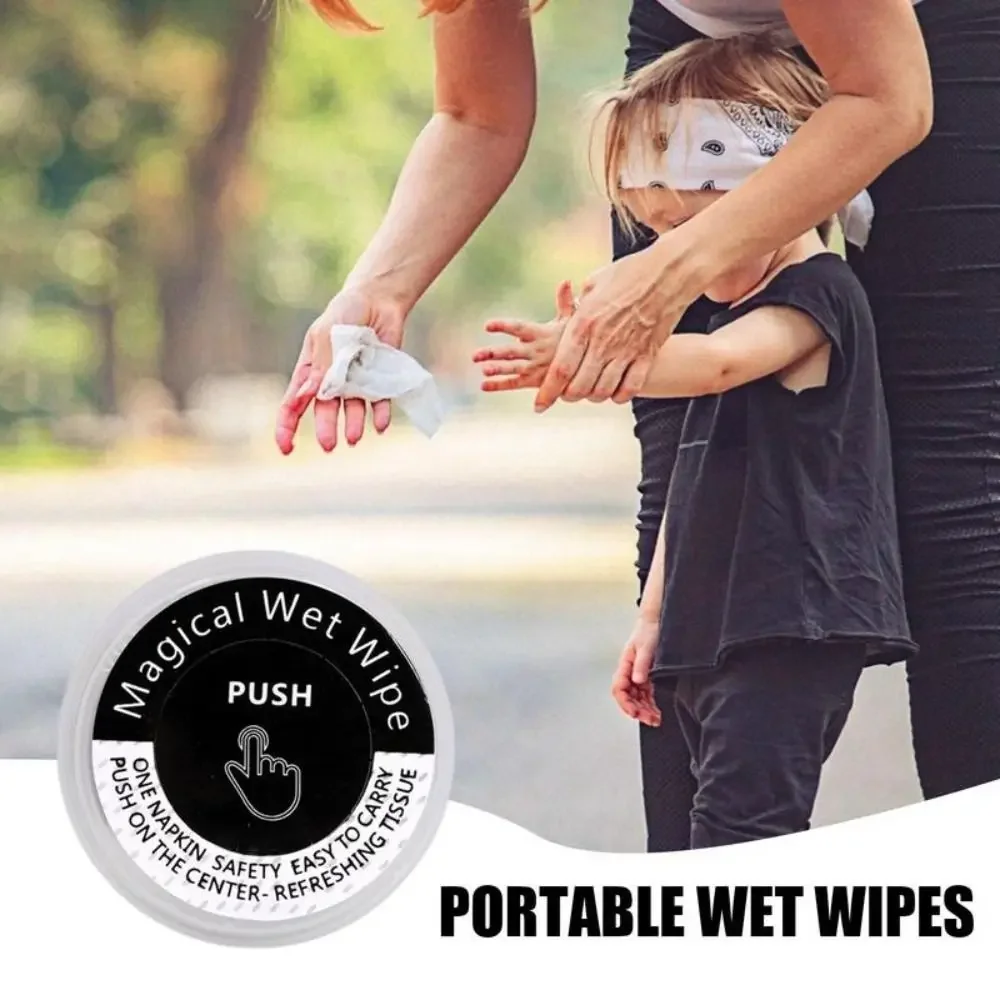 10PCS Press style Wipes Tissue Disposable Compressed Towel Portable Travel Mini Face Towels