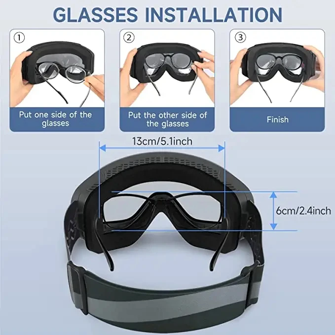 High Quality Outdoor Snow Goggles Custom Ski Goggle Straps Polarized Magnetic Lens Clip Up Snow Ski Goggles