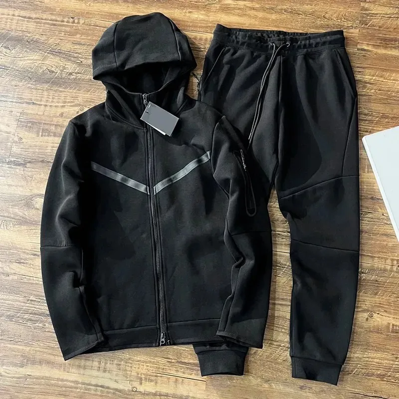 Teen Tech Fleece Thick Man Tech Sports Pants Tracksuits Bottoms Techfleece Sportswear Jacket Space Cotton Trousers