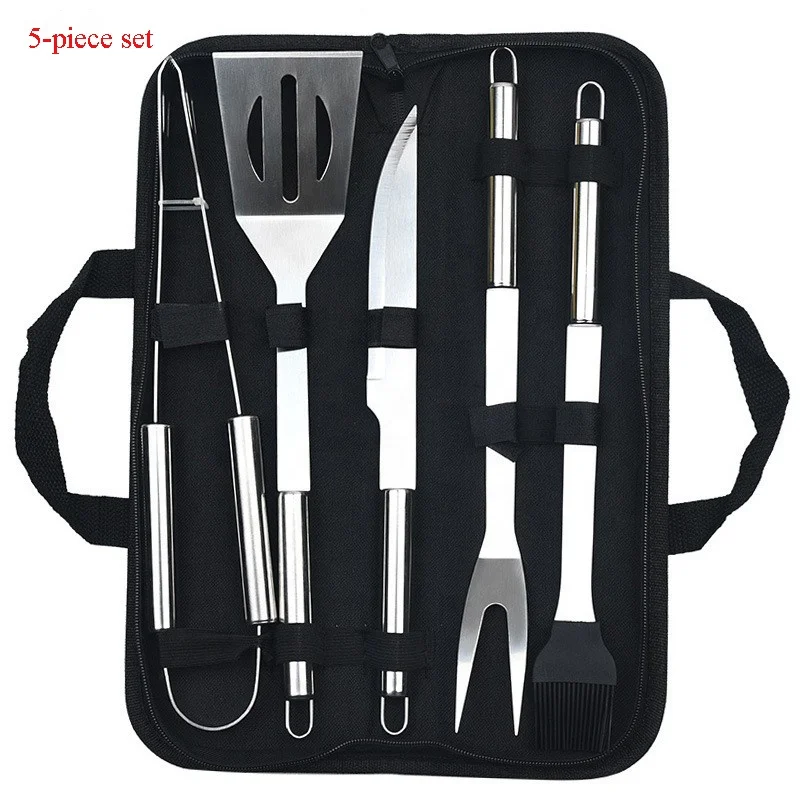 Amazon Stainless Steel Grill Set Barbecue Combination Tool Outdoor Household BBQ Grill Set Grill Set