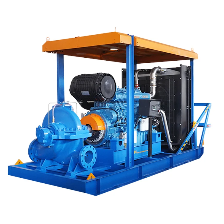 1000m3/h Axial Split Double Suction Horizontal Centrifugal Pump Diesel Engine 6 Inch Water Pump
