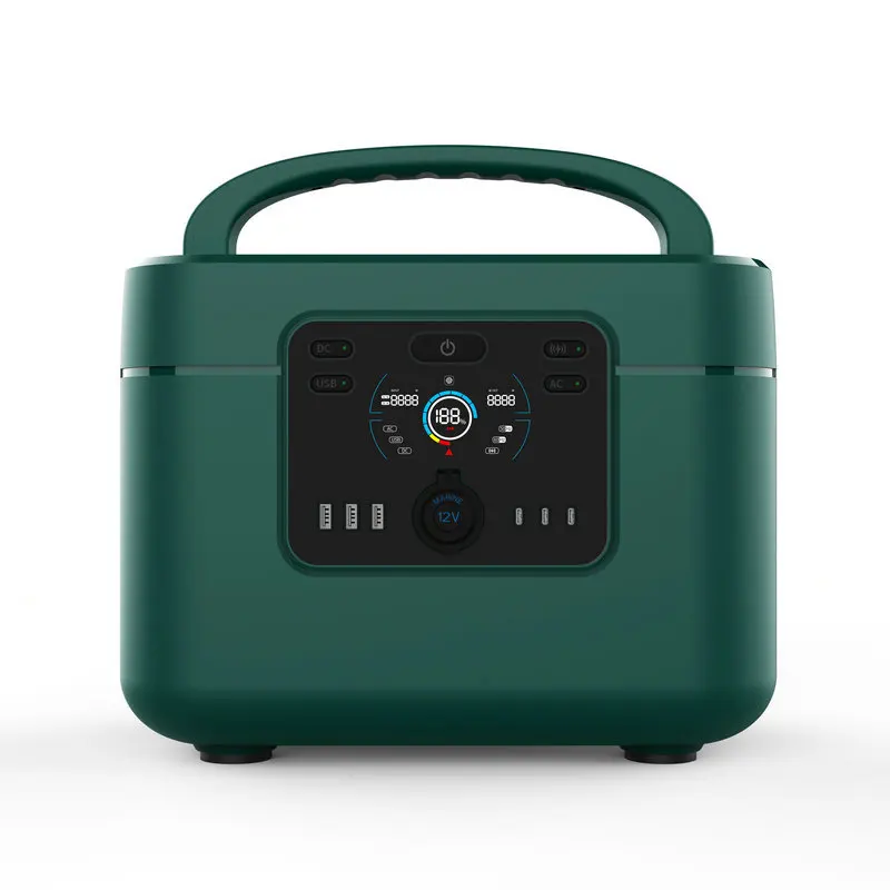 2023 Portable Power Station 110V 220V 1200W Backup Lithium Battery Pure Sine Wave AC Outlet Solar Generator for Outdoors Camping