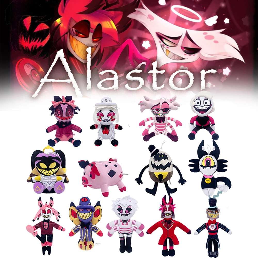 Hot Sales Peluches Custom Hazbin Hotel Anime Figure Stuffed Animal Toys Pig Alastor Plush Festive Gifts