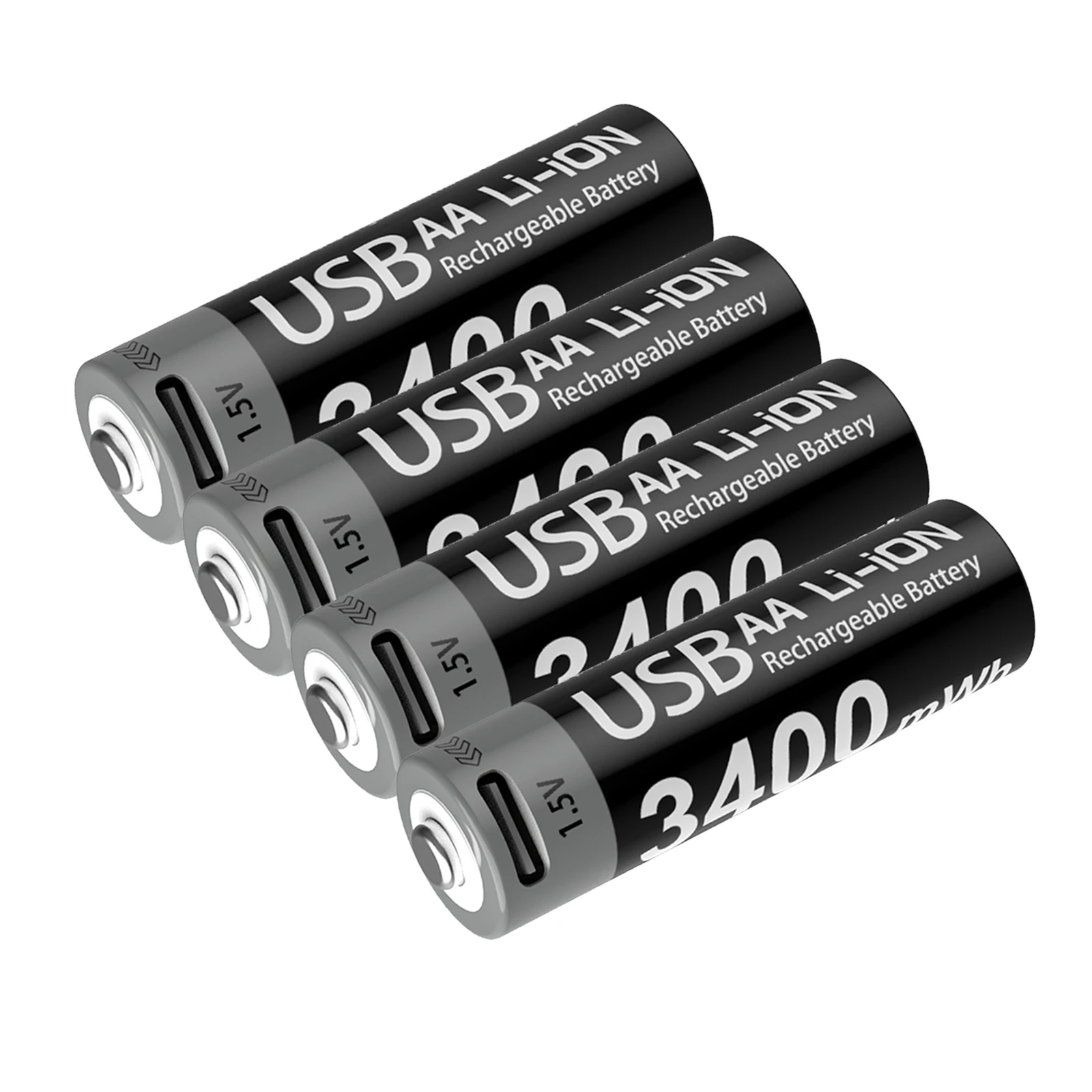 China Battery manufacturers 1.5V AA 3400mWh suitable for smart lock toy small appliances USB rechargeable lithium-ion battery