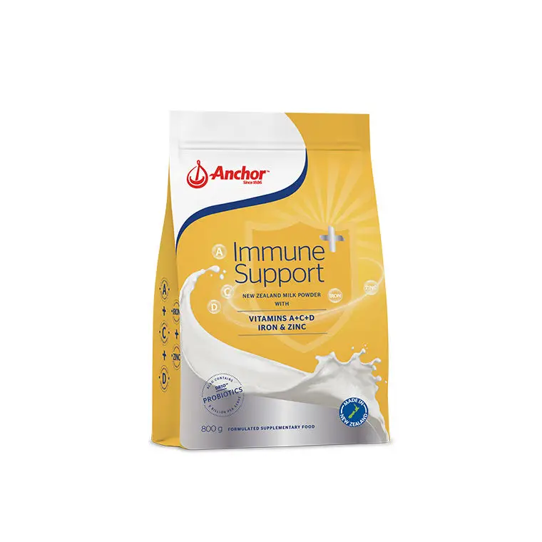 Anchor Immune Support Fortified Milk Powder 800g Sachet Vitamin D New Zealand Probiotics Immune Powder