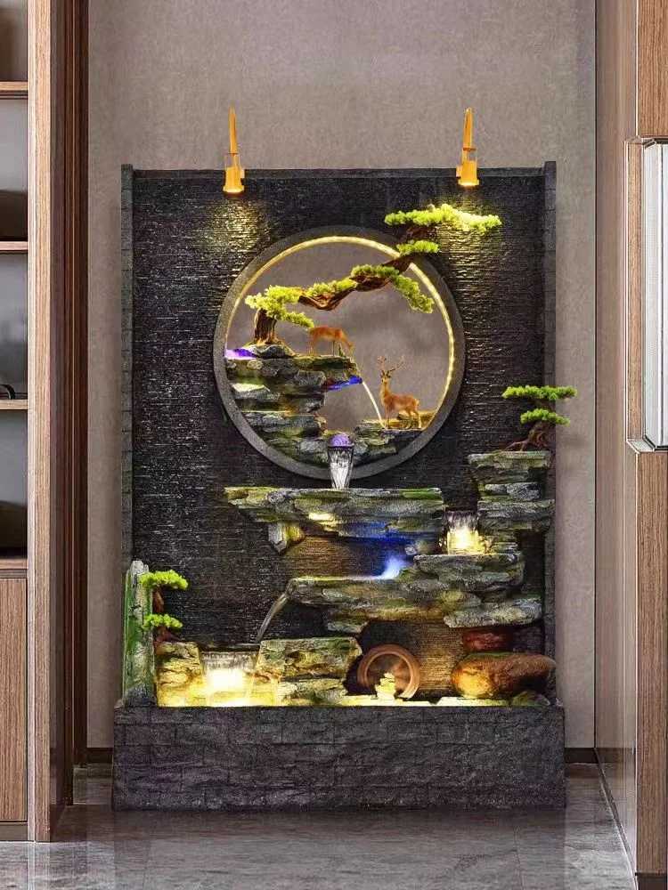 Black marble weeping wall fountain led fountain wall stone fiberglass wall fountains